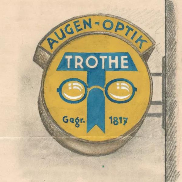 Zeichnung Trothe Logo Zeichnung vom Trothe Optik Logo